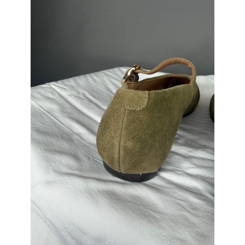Madewell The Remy Mary Jane Flat in Aged Olive Green Suede Size 8 - Picture 10 of 16